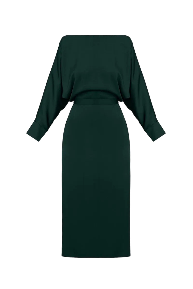 UNDRESS AGALIA DEEP GREEN OFF-THE-SHOULDER MIDI DRESS | Cult Mia UNDRESS AGALIA DEEP GREEN OFF-THE-SHOULDER MIDI DRESS | Cult Mia