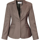 AGGI by Halewski Bonnie blazer in brown melange, tailored women's blazer with a stylish, textured fabric.