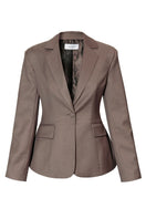 AGGI by Halewski Bonnie blazer in brown melange, tailored women's blazer with a stylish, textured fabric.