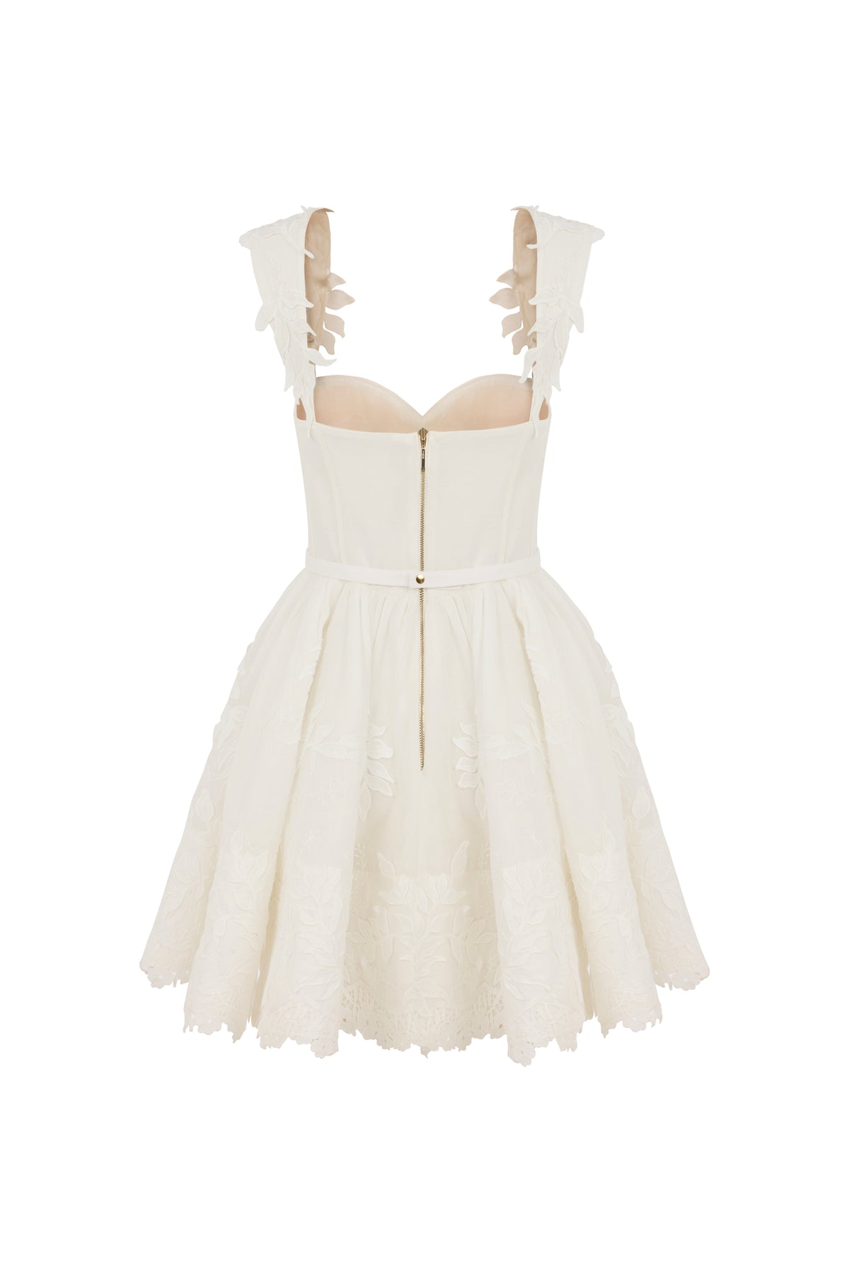 White Emma mini dress by AISA, featuring a stylish, fitted design perfect for casual or semi-formal occasions.