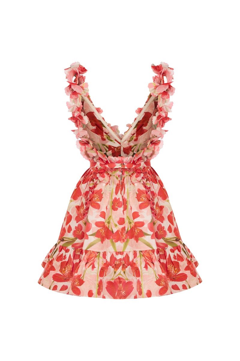AISA ROUline mini dress featuring a stylish, fitted silhouette with a soft fabric finish, perfect for casual or evening wear.
