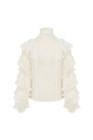 AISA pearl shirt featuring a classic button-up design with pearl accents, shown on a mannequin.