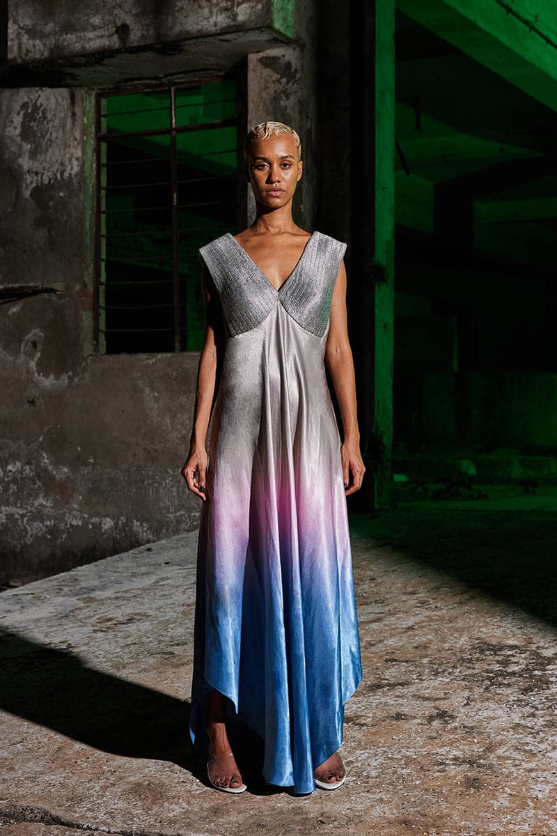 GRADIENT ANGULAR MAXI DRESS - CULT MIA