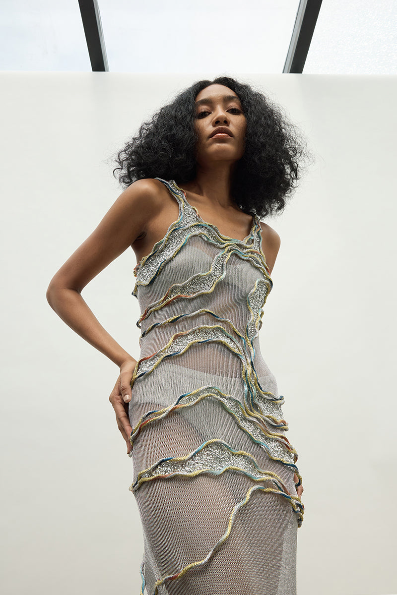 THE RIPPLING GAUZE DRESS - CULT MIA