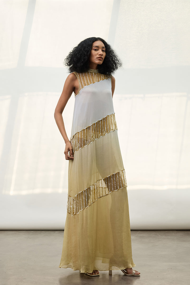 THE SUSPENDED SEQUINS ASYMMETRIC DRESS - CULT MIA