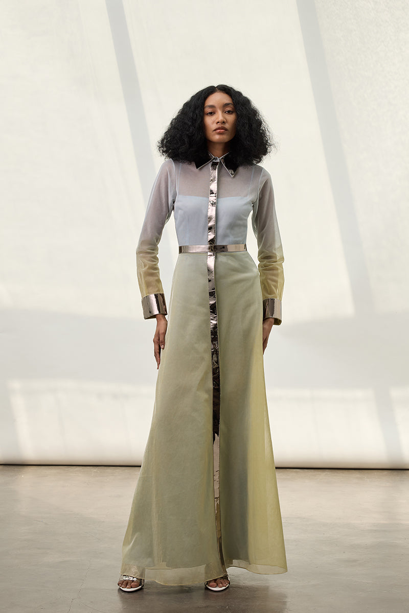 METALLIC SHIRT DRESS - CULT MIA