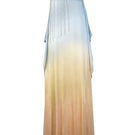 Metallic and sequin asymmetric maxi dress by AKHL, featuring shimmering embellishments and a stylish, modern silhouette.