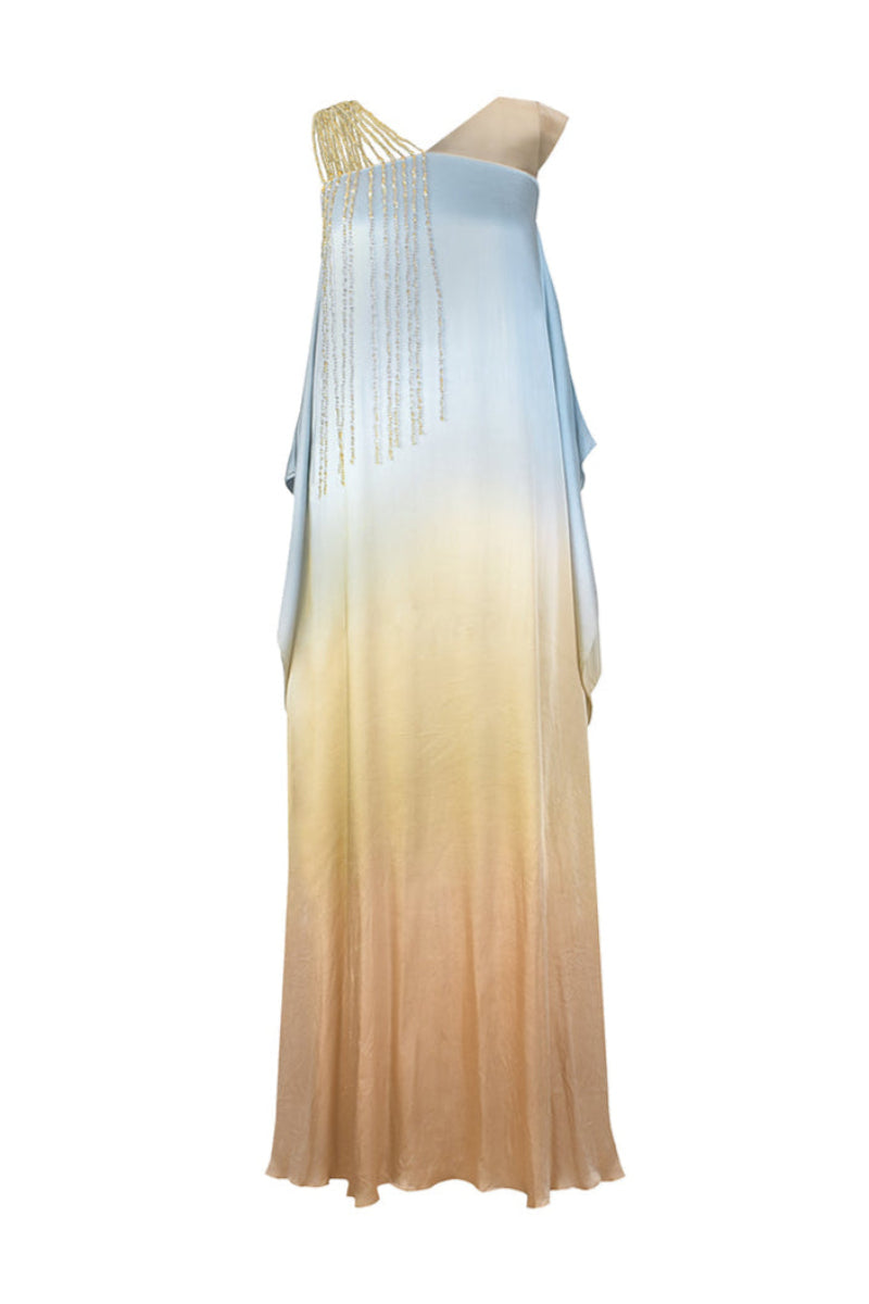 SEQUINS AND METALLIC ASYMMETRIC DRESS - CULT MIA