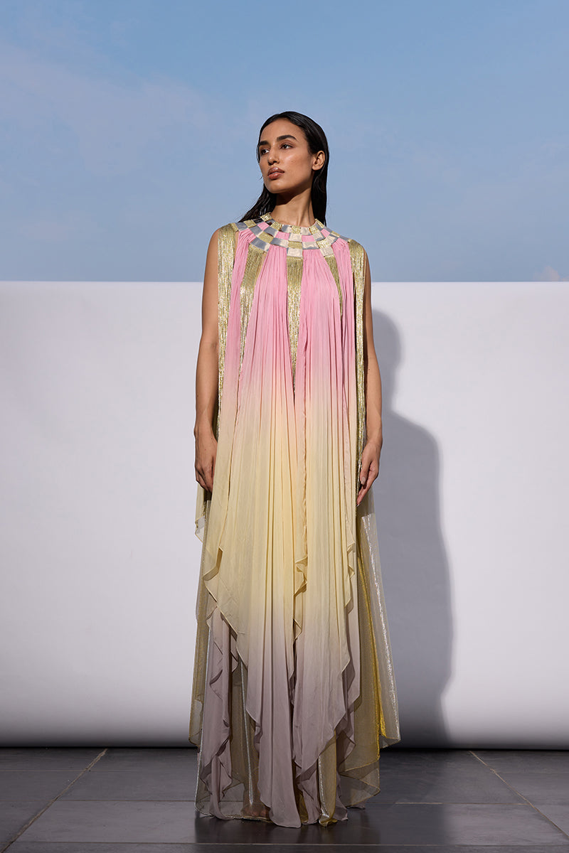 sunset color dress THE INTERWOVEN SUNSET DRESS | CULT MIA