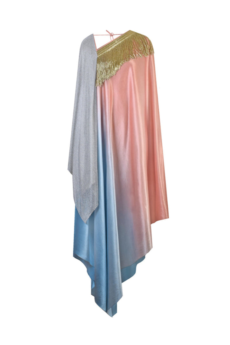 METALLIC MESH ASYMMETRIC KAFTAN - CULT MIA
