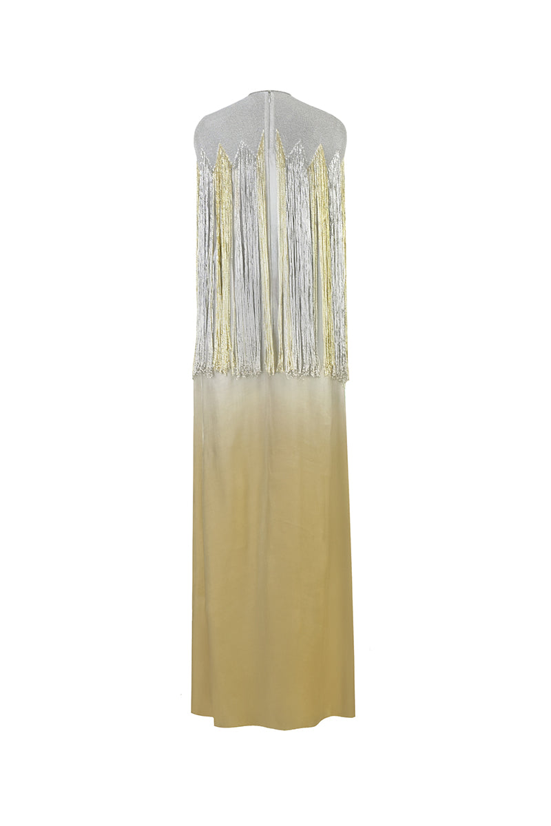 GOLD AND SILVER METALLIC KAFTAN - CULT MIA