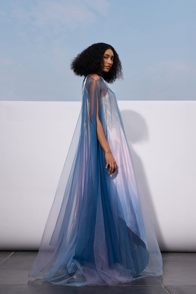 SATIN OVERLAY KAFTAN DRESS - CULT MIA