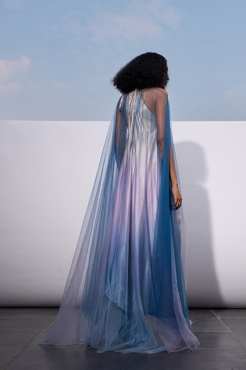 SATIN OVERLAY KAFTAN DRESS - CULT MIA