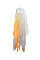 Back view of AKHL Sunbeam Fall-Paneled Maxi Dress with layered panels and flowy fabric, stylish and comfortable for summer wear.