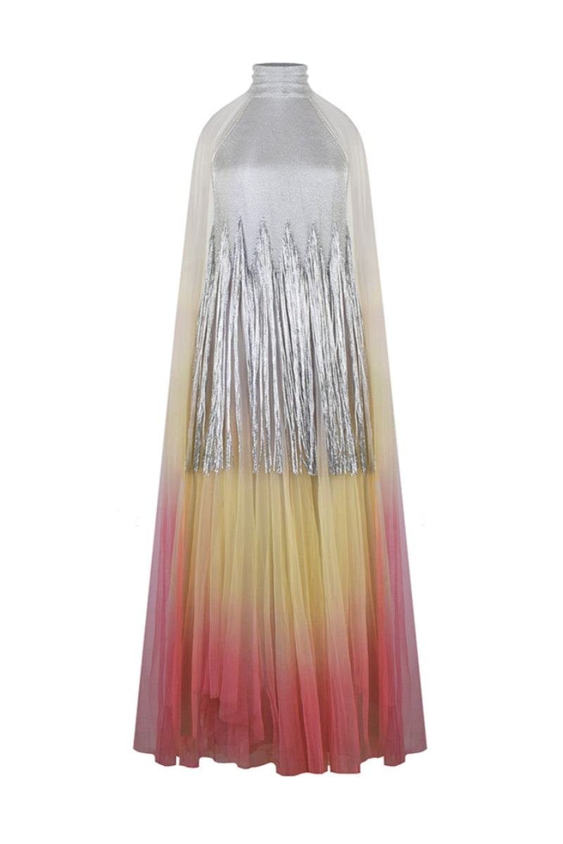 THE TWILIGHT HALTER FRINGED DRESS - CULT MIA