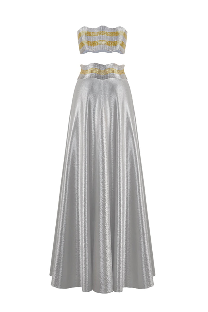 NASIR GATHERED SCOOP NECK TENCEL FLOOR LENGTH DRESS | CULT MIA | Maison Des Copains NASIR GATHERED SCOOP NECK TENCEL FLOOR LENGTH DRESS | CULT MIA | Maison Des Copains