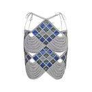 AKHL Concept Diamond Interwoven Mini Skirt in textured fabric, showcasing a stylish, fitted design with intricate diamond pattern.