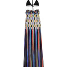 AKHL maxi skirt with a dimensional column design, featuring a flowing silhouette and elegant style in neutral fabric.