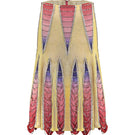 Low-waist panelled midi skirt by AKHL with structured panels and a sleek silhouette, shown in a stylish fabric.