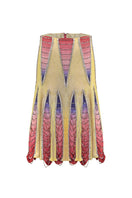 Low-waist panelled midi skirt by AKHL with structured panels and a sleek silhouette, shown in a stylish fabric.