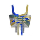Sculpted interwoven bustier top by AKHL featuring a fitted design with intricate woven detailing on the front.