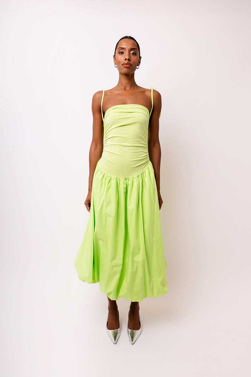 ALEXA DRESS IN LIME - CULT MIA