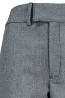 Light blue Alex denim pants by Lorena Saravia, front view showing classic five-pocket design and slim fit.