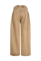 Lorena Saravia Alex pants in brown displayed from the back view, featuring a tailored fit and stylish design.