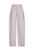 Lorena Saravia ALEX wool pants showing a front view, tailored fit with a classic waistband and sleek design.