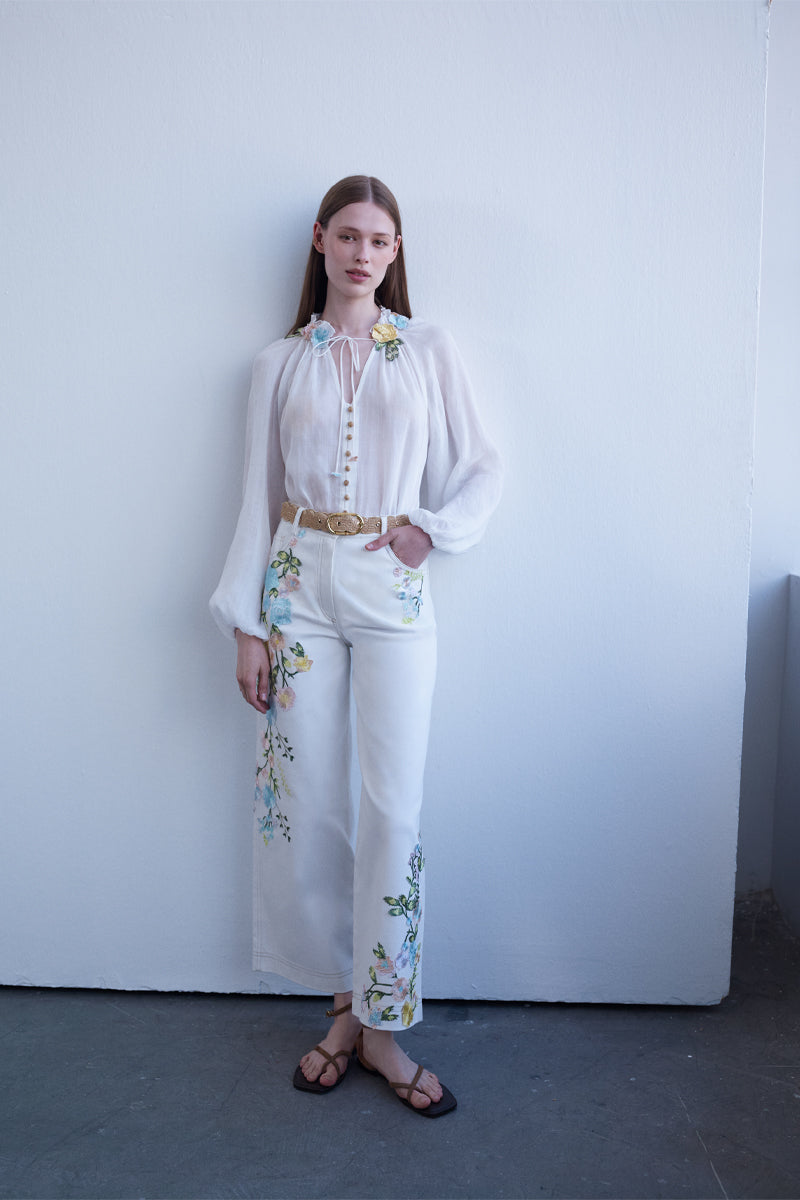 AISA Aline shirt in soft fabric with a classic collar and button-up front, displayed on a hanger against a neutral background.