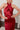 ALIUR DEEP RED HALTER NECK EVENING DRESS - CULT MIA