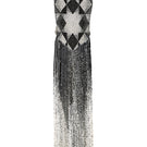 Maz Manuela Álvarez ALMA FERAL chestpiece top in ivory and black, featuring intricate detailing and stylish design.