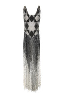 Maz Manuela Álvarez ALMA FERAL chestpiece top in ivory and black, featuring intricate detailing and stylish design.