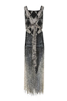 Ivory and black Alma Feral chestpiece top by MAZ Manuela Álvarez, shown in a stylish, fitted design with intricate details.