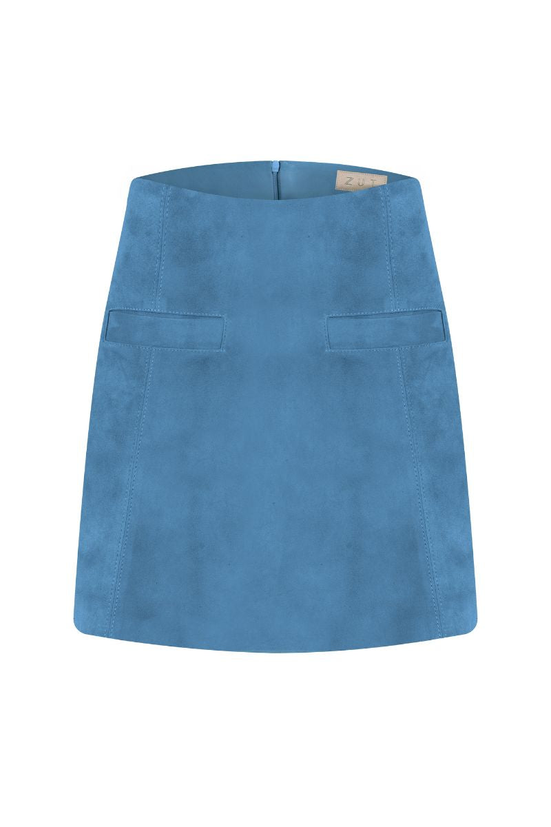 Blue mini skirt from ZUT's MINI PARIA collection, featuring a stylish fit and trendy design.