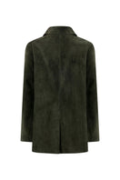 ZUT Madalena suede blazer in camel color, stylish jacket with tailored fit and soft suede texture, perfect for layered looks.