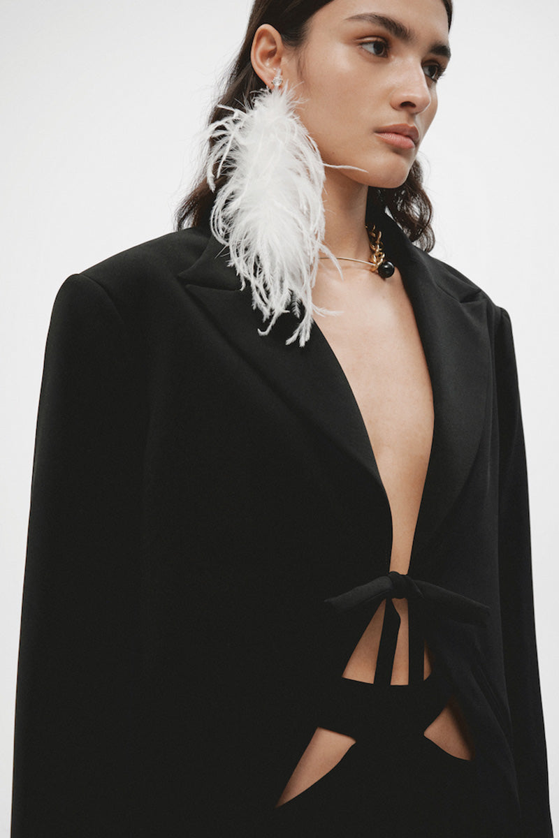BLACK PANTS WITH CUT OUTS - CULT MIA