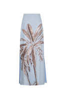 Tinta Latina Amal maxi skirt in soft blue fabric, flowing style with a comfortable waistband and elegant design.