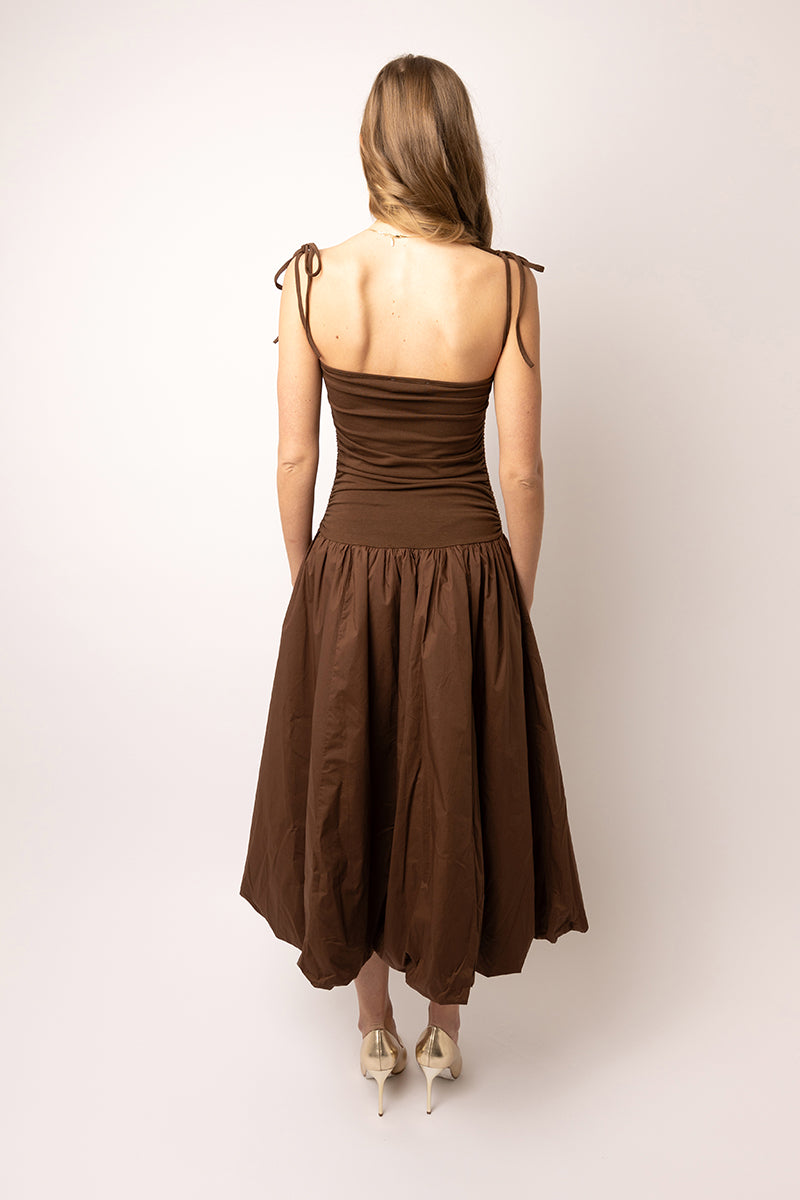 ALEXA DRESS IN CHOCOLATE - CULT MIA