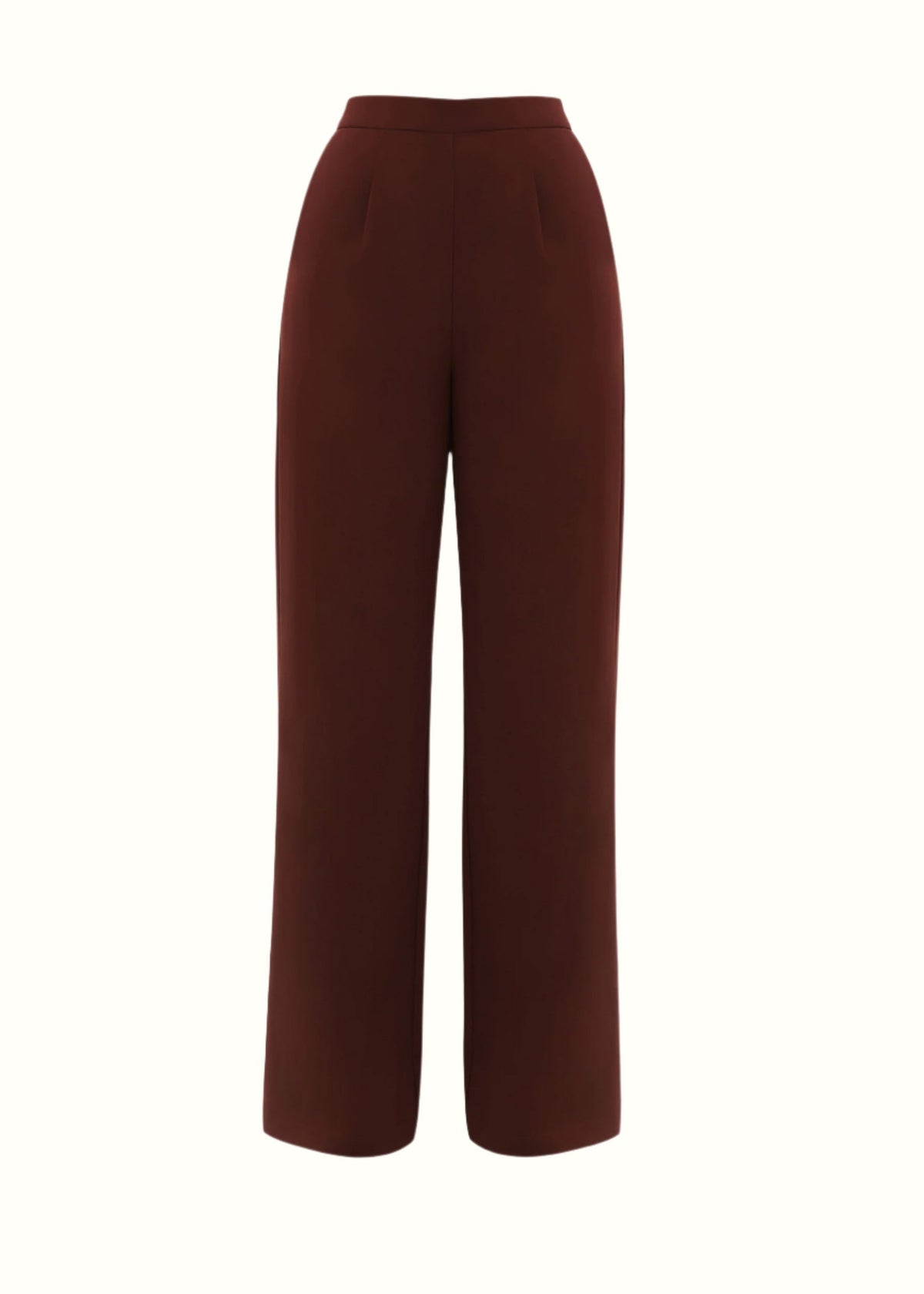 Andrea Iyamah Atta Bootcut Pants in Cinnamon, front view showcasing stylish, high-waisted design and tailored fit.