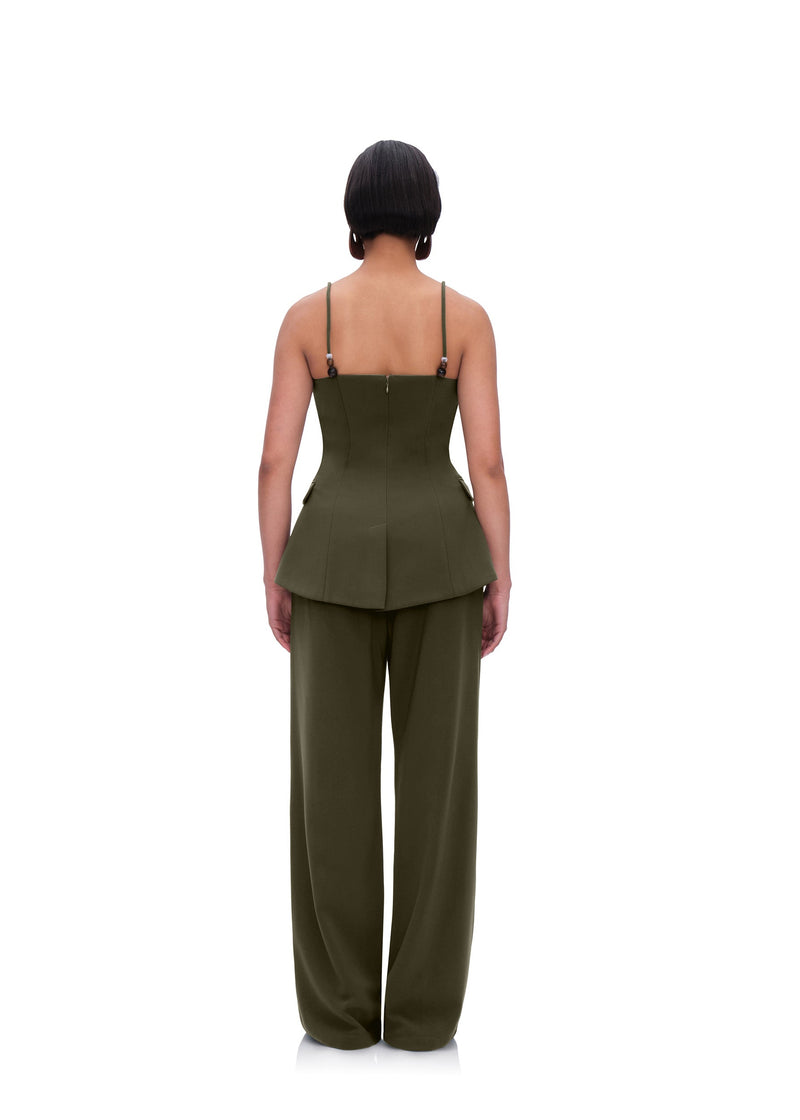 ATTA BOOTCUT PANTS IN OLIVE - CULT MIA