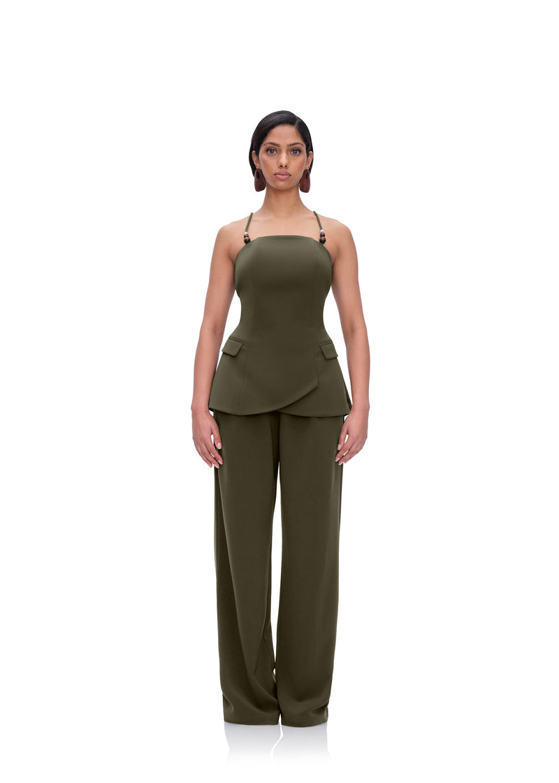 ATTA BOOTCUT PANTS IN OLIVE - CULT MIA
