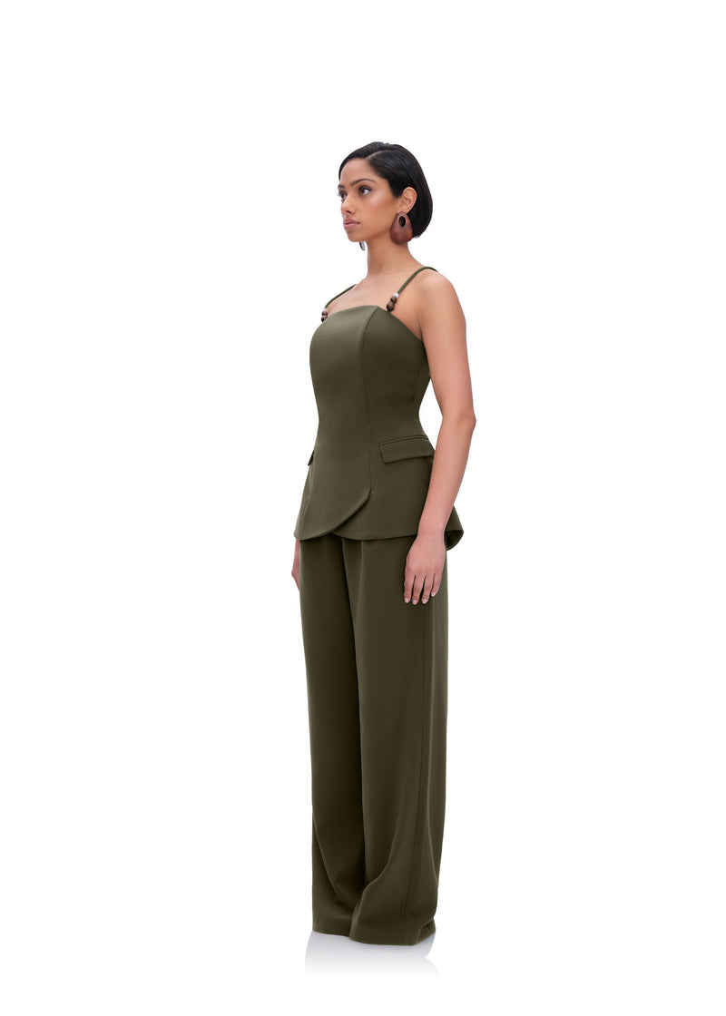 ATTA BOOTCUT PANTS IN OLIVE - CULT MIA