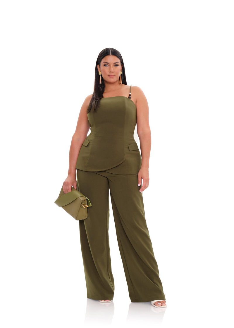 ATTA BOOTCUT PANTS IN OLIVE - CULT MIA
