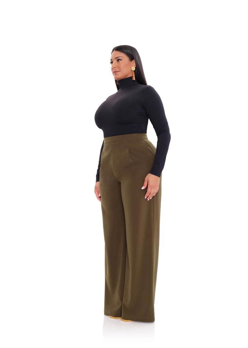 ATTA BOOTCUT PANTS IN OLIVE - CULT MIA