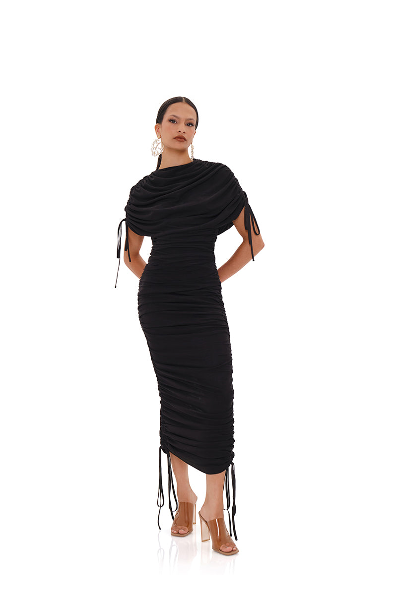 RATU MESH DRESS IN BLACK - CULT MIA