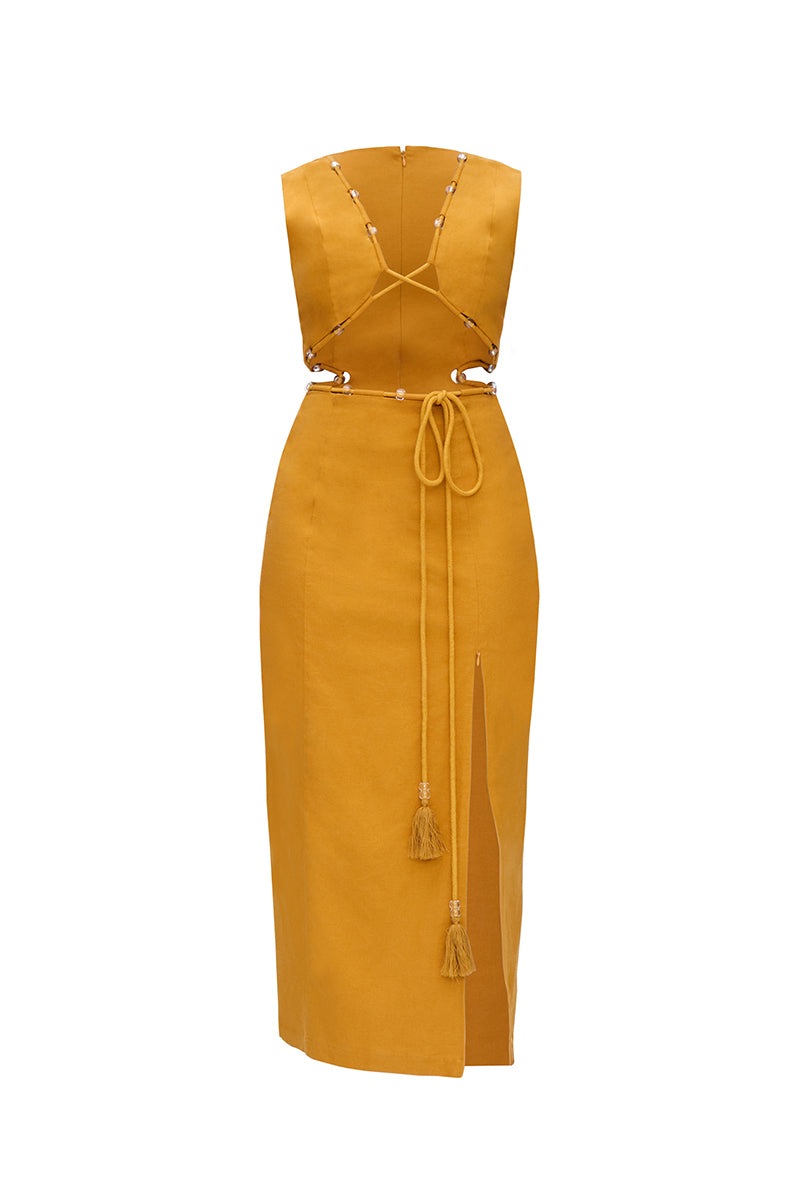 VELA CUT OUT MIDI DRESS - CULT MIA