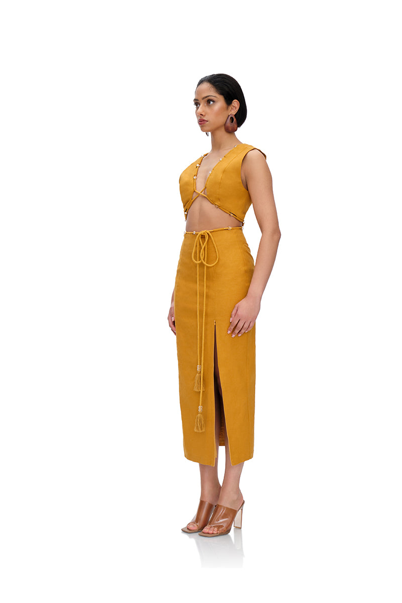 VELA CUT OUT MIDI DRESS - CULT MIA