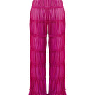 Andrea Iyamah magenta SINA regular pants, front view showing tailored fit and smooth fabric for stylish everyday wear.