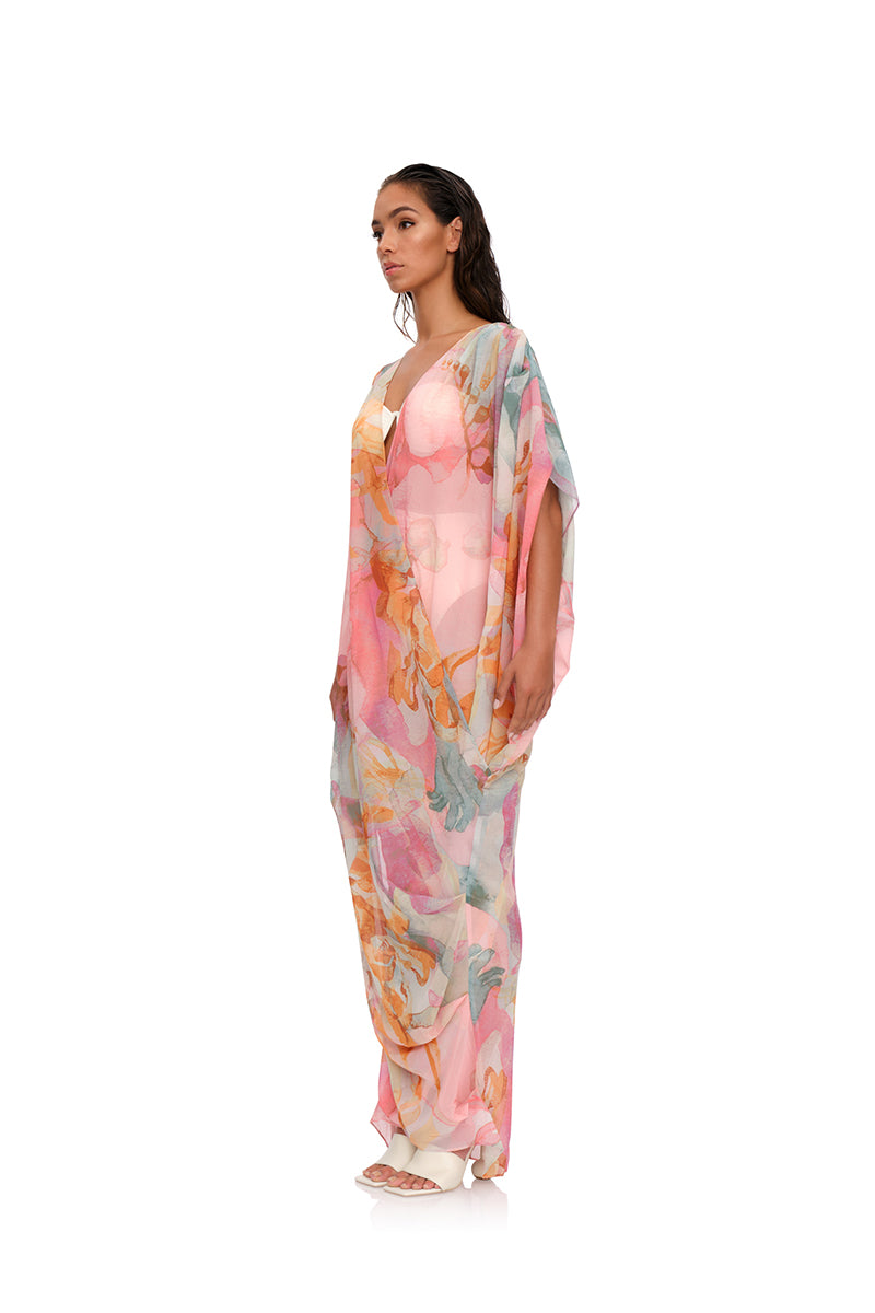ADI ZULI PRINT KAFTAN COVER UP - CULT MIA